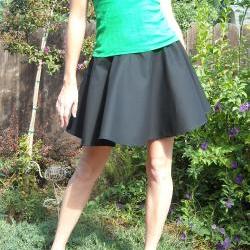 Custom made womens black circle skirt